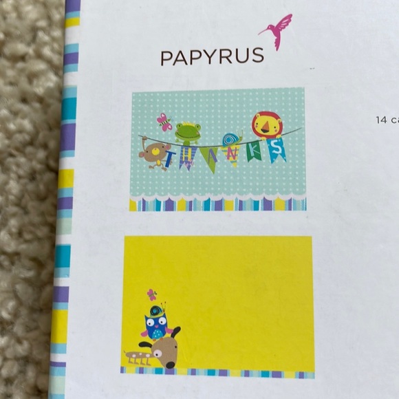 NIB Papyrus adorable thanks cards with envelopes - Picture 5 of 5